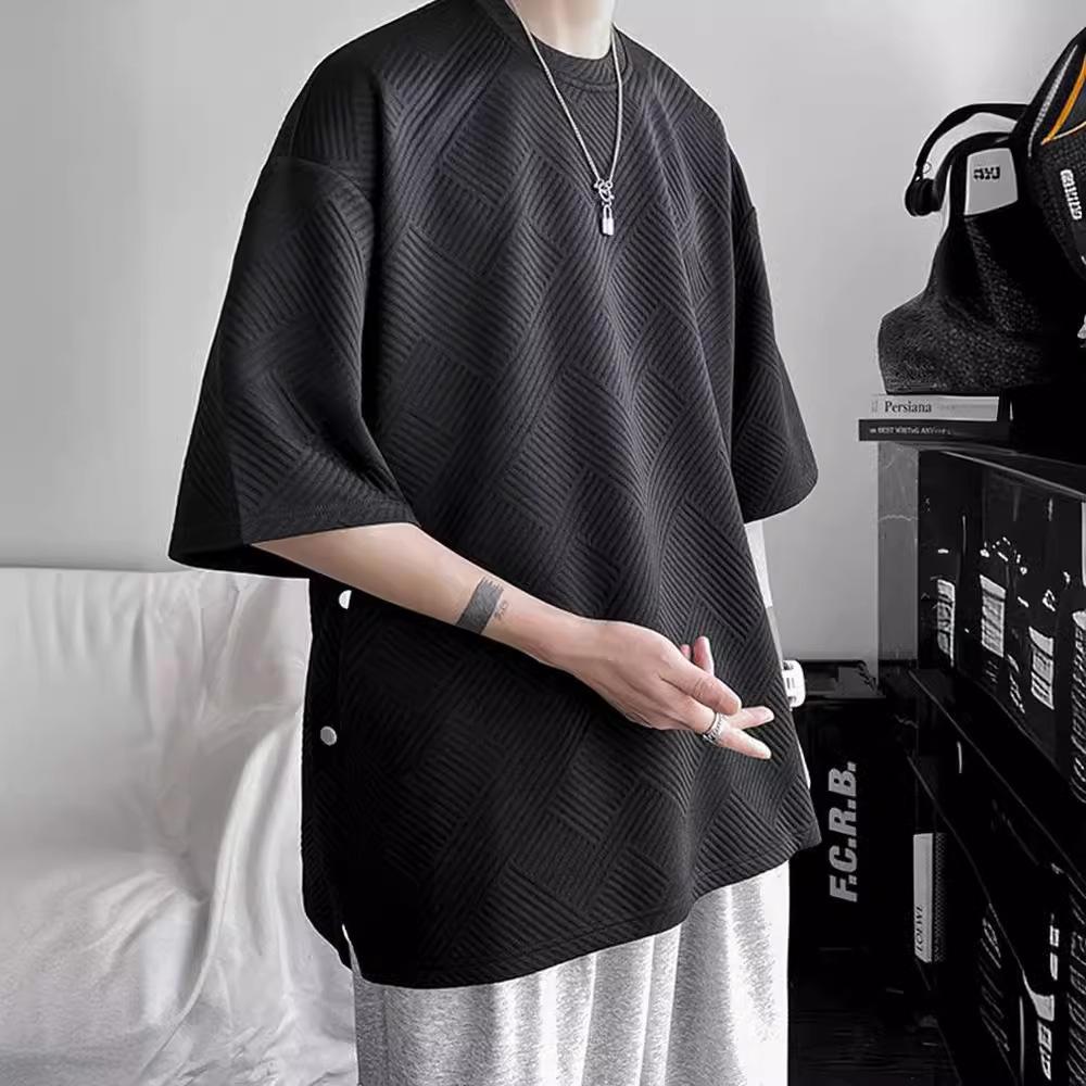 

Summer Short Sleeve T-shirt Men Retro Oversized T Shirt Men Streetwear Hip Hop Loose Round Neck Tshirt Mens Top M-3XL 3XL