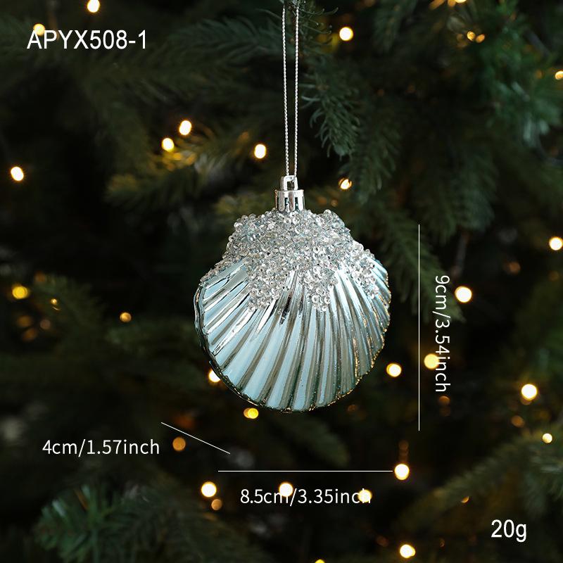 New Year Christmas Decorations Blue Plastic Pendant Christmas Tree Window Decoration Cartoon Decoration Scene Arrangement
