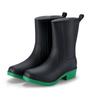 Mid-Tube Women's Rain Boots Outdoor Casual Waterproof Non-slip Outer Wear Water Shoes Work Shoes Thick And Warm For Four Seasons
