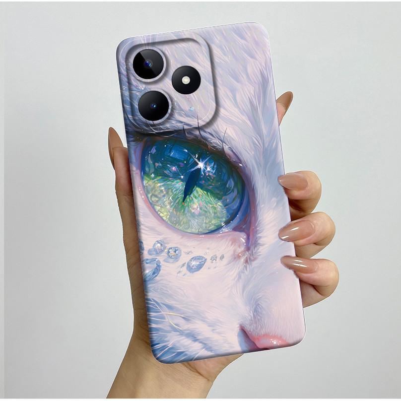 For Realme C51 C53 Case RMX3830 RMX3760 Shell Pretty Flower Full Back Cover for RealmeC51 C53 C61 C63 C 51 S Soft Silicone Funda