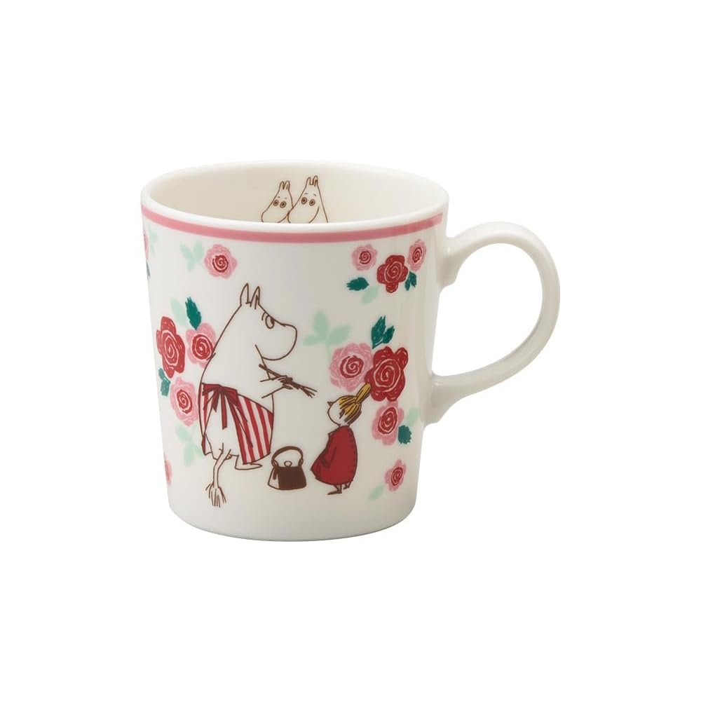 MOOMIN Mug, Approx. 300ml, Moominmama, Floral Print, Pink, Mother s Day Gift, Made in Japan, MM7801-11