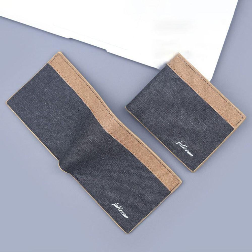 

Холщовый короткий кошелек тонкий кошелек для денег модный кошелек для монет для мужчин