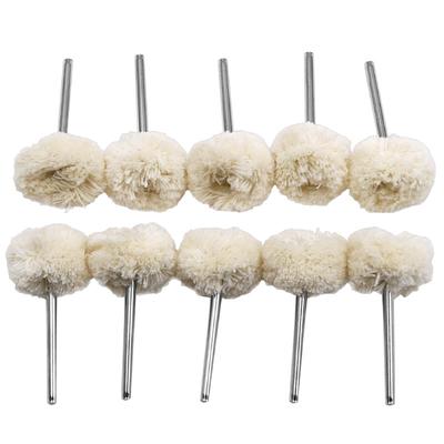 10Pcs Fine Shank Wool Wheel Polishing Head Metals Wheels Grinding Buffing Wheel