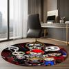Halloween horror Printed Round Rug Carpet Chair Rug Area Rug Entryway Doormats,for Office Chair Living Room Bedroom Kitchen Room.