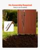 Metal Privacy Screen, 50 x 160 cm Freestanding Modern Privacy Fence, Garden Divider Panel with Extended Ground Stakes & Carbon Steel Plate,