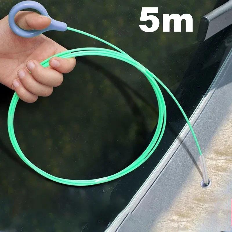 500cm Car Drain Dredge Cleaning Scrub Brush Auto Sunroof Long Hoses Detailing Cleaning Tool Spiral Cleaning Brush Drain Cleaner