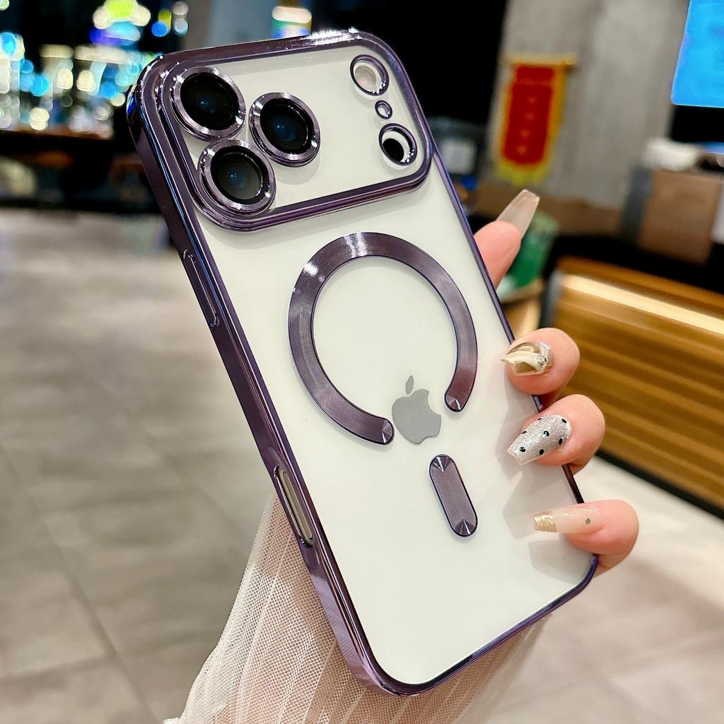 Official Colors Soft Electroplating Magnetic Case For iPhone 17 Air 16 15 14 13 12 Pro Max Plus 11 for Magsafe  HD Cover