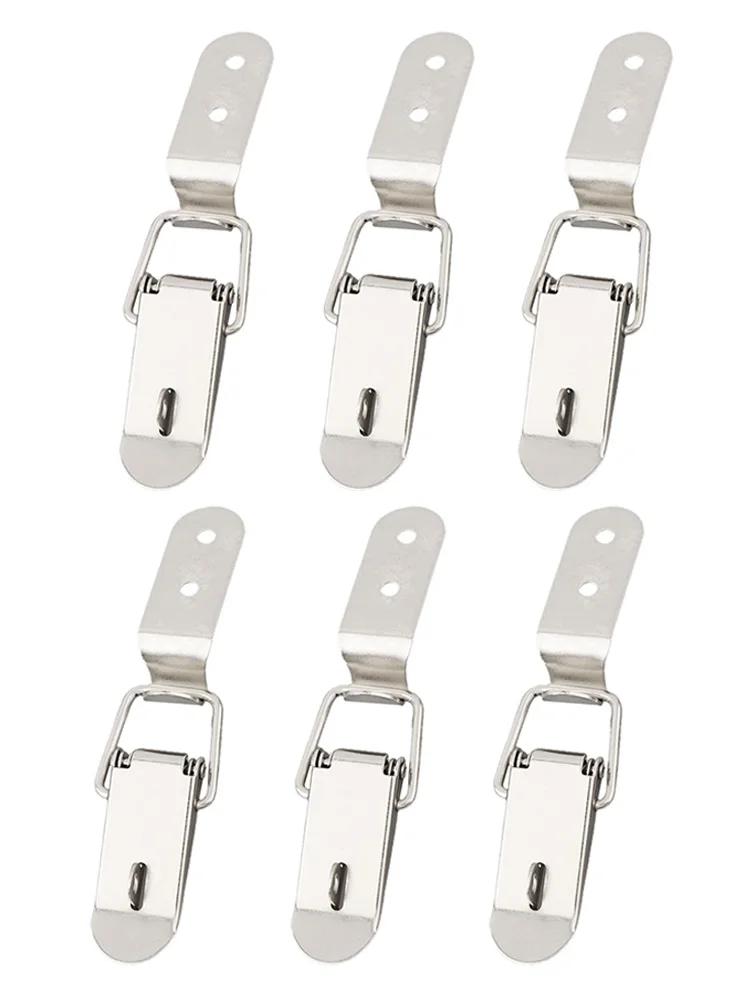 Hook Buckle Hook Silver Stainless Steel Buckle Padlock 90 Degrees Duck-mouth Iron Material Other Car Truck Parts