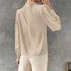 Women's Color Satin Elegant Long Sleeve Blouse