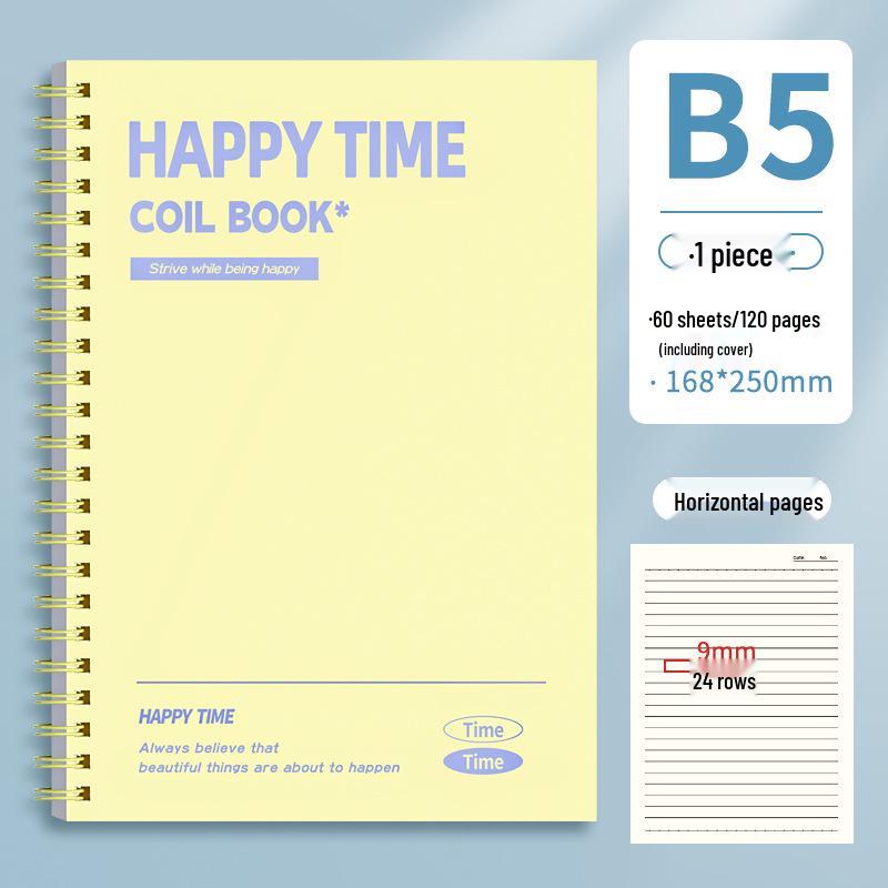 Coil-Bound B5 Notebook: Simple, High-Value for College & Junior High Students