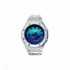 Casio Orologio personalizzato serie modificata stile industriale meccanico vecchia tendenza versatile Quarzo Cinturino in Acciaio GA-2100-1A(Team274-GaiZhuang-WeiLanHaiAn)