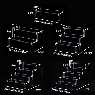 1-5 Laags Acryl Display Verhogers, Heldere Plank Cupcake Display Stand voor Voedsel Desserts Parfuum Organizer Funko POP Collecties