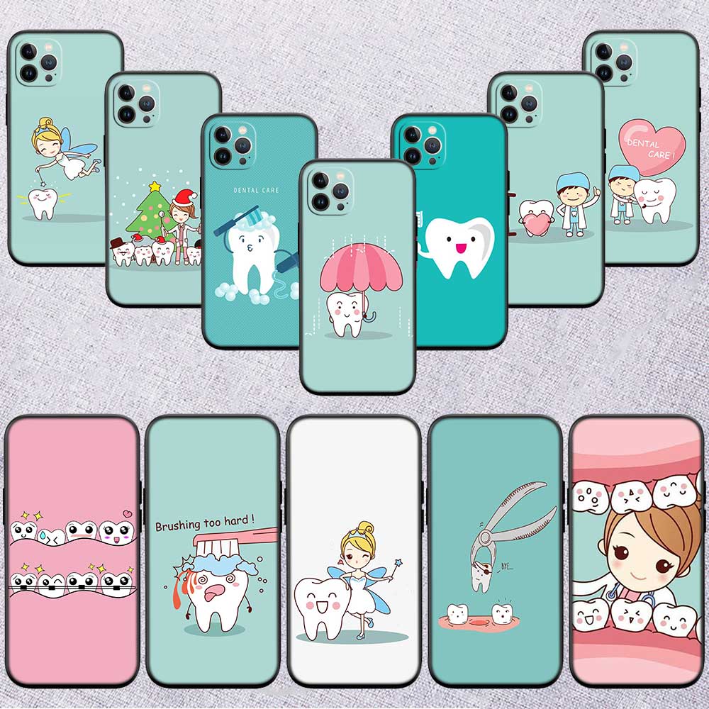 NH43 Teeth Dentist Tooth Phone Case for OPPO A40 A60 A80 A15 A16 A16K A12 A17 A17K A54 A54S A53 A53S A55 A56 A57 A98 F23