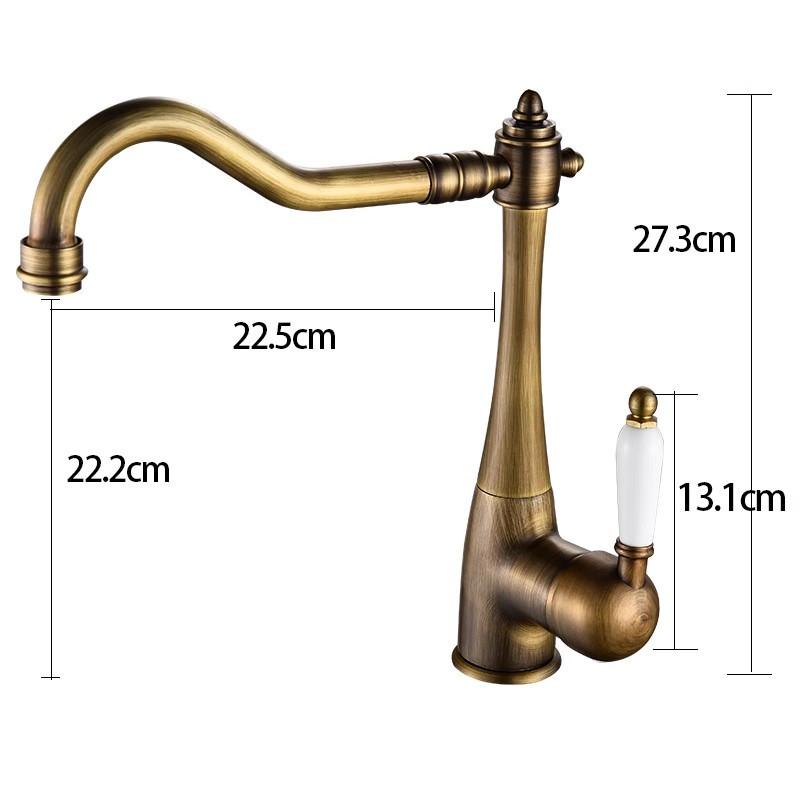 Antique Bronze Kitchen Faucet Bathroom Faucet Brass Basin Faucet Hot & Cold Bathroom Sink Faucet Lavotory Faucet Mixer Water Tap
