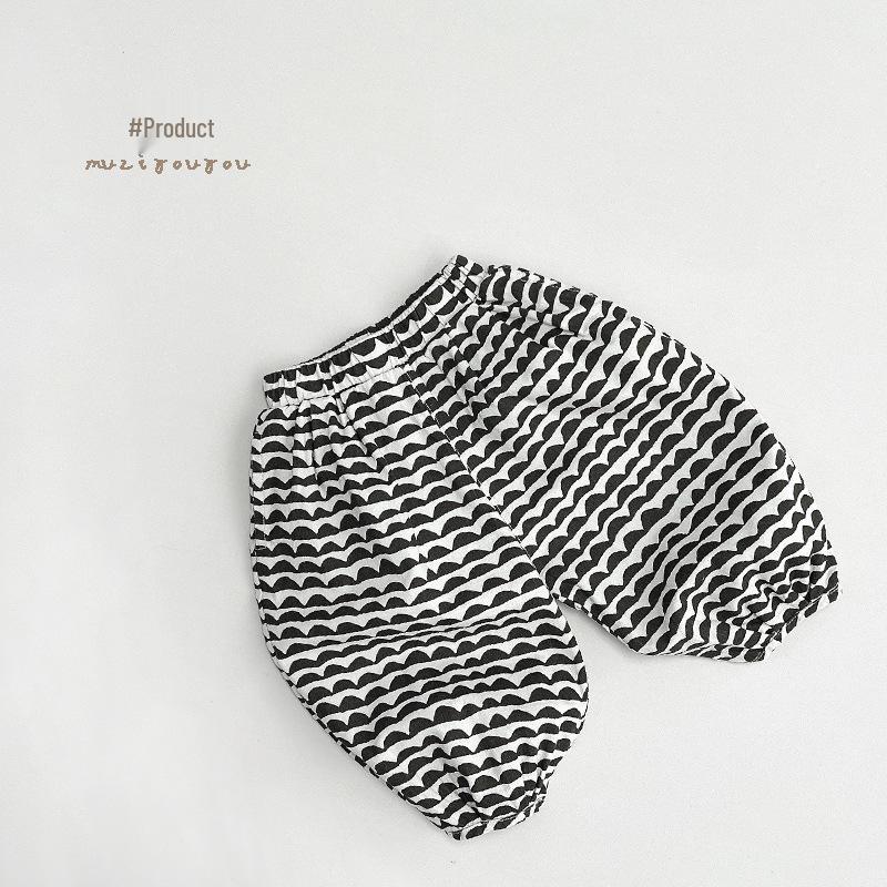 

Летние льняные капри для девочек 2025 - корейский и японский стиль 80 cm