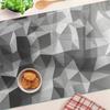 Glass Kitchen Cutting Board with Abstract Triangles Graphic 80X52 Cm