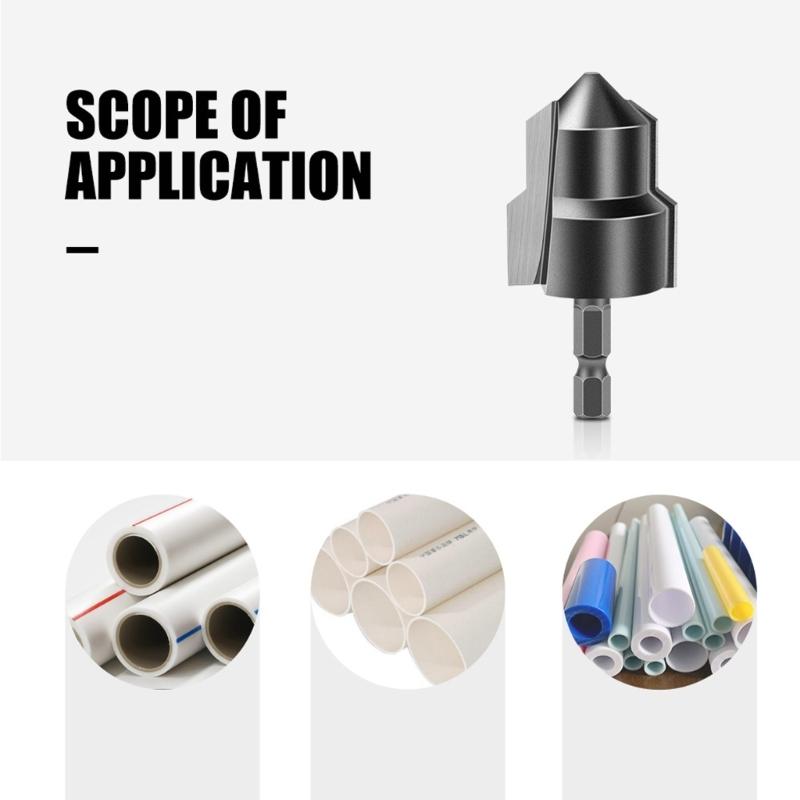 High Durability Drill Bit Chamfering Tool Suitable for Efficient Water Pipe Connection Joint Processing in Various Sizes
