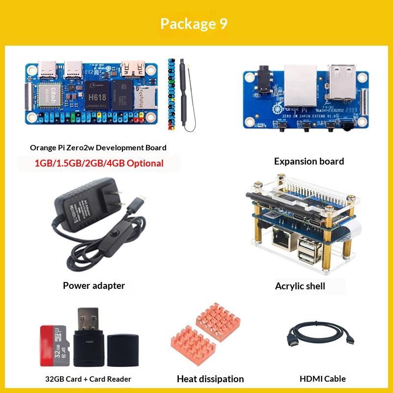 Orange Pi Zero 2W Development Board - Allwinner H618, Supports Android & Linux