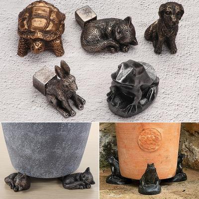3Pcs Animal Plant Pot Foot Garden Statue Resin Craft Flower Pot Planter Foot Pot Support Foot Garden Decoration