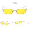 Fashion Women Men Narrow Small Square Sunglasses Retro Classic Trending Candy Color Lens Unique Eyewe