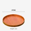 Round Wooden Pallet,  Multifunctional Storage Plate, Tea Tray,Food, Bread Pan, Household Kitchen Supplies, Black, Brown, 21-37cm