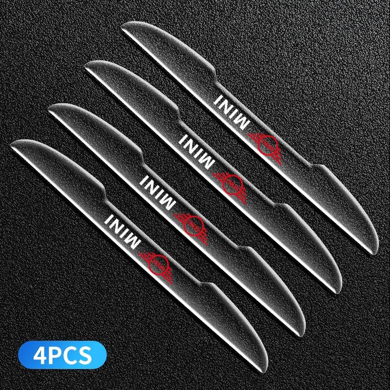 

New Transparent Silicone Protector Strips Car Door Bumper Logo Sticker For BMW Mini Cooper One S R50 R53 R56 R60 F55 F56 F57 JCW