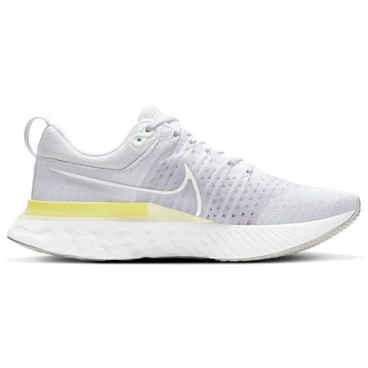 Nike React Infinity Run Flyknit 2 Blanc Citron Clair Femme CT2423-100
