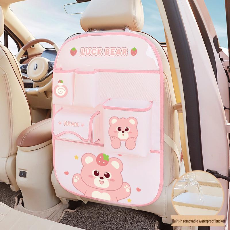 Cartoon Autositz Rückenlehnentasche: Multifunktionale Trittmatte & Aufbewahrungstasche