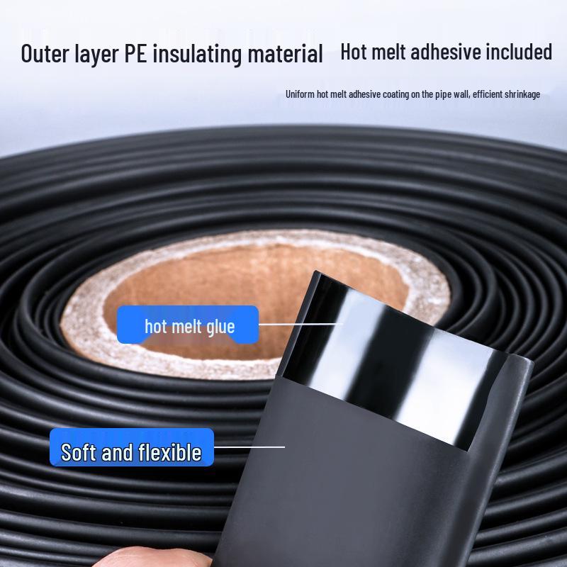Triple Wall Adhesive Heat Shrink Tubing: Thickened, Wear-Resistant, Waterproof, Insulated Repair Sleeve with 3x Shrink Protection.