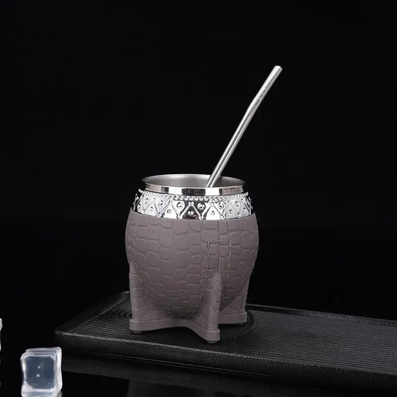 200ml 1Stück Edelstahl Doppelwandbecher Kaffee Bier Isolierter Becher Yerba Mate Tee Trinkbecher Doppelwandige Edelstahl Tasse