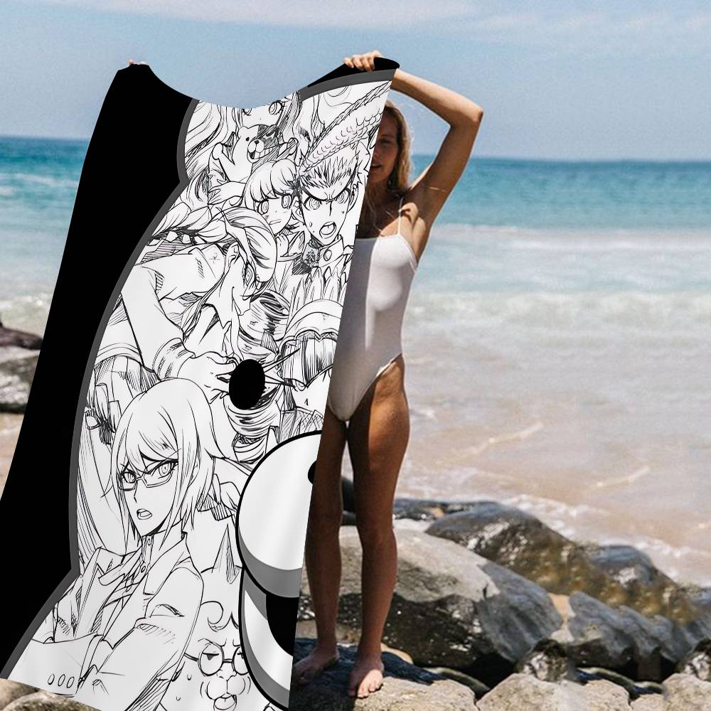 Classic Anime D-Danganronpa Microfiber Beach Towel Absorbent Quick dry Soft Yoga Swimming Resort Mountain Climbing Towel