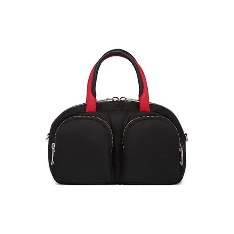 Prada Fashion Versatile Brand Letter Zipper Closure Nylon Tote Bag Women handbags Black 1BB062-000-2CK1F-0-D9A