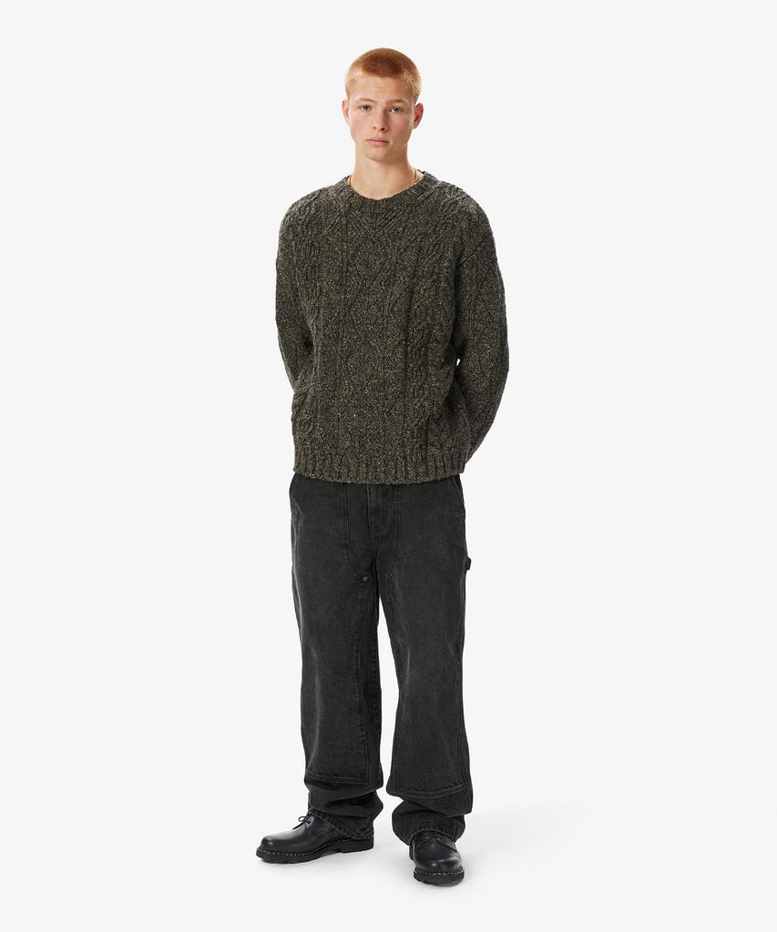 THISISNEVERTHAT Cable Knit Sweater Brown