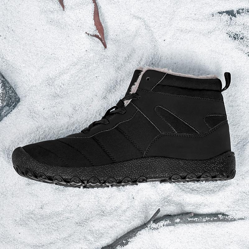 39-48 Zimní pánské outdoorové boty s vysokým svrškem a plusovým sametem, velká velikost, turistické boty plus teplá turistická obuv s kožešinou