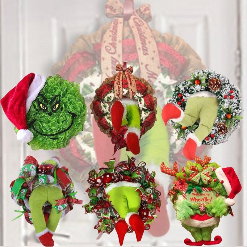 The Funny Christmas Burlap Wreath Door Creative Christmas Decorations