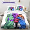 Rainbow Friends Pride Bedding Quilt Set Quilt Cover Pillowcase Home Decoration Birthday Gift (1 * Duvet Cover + 2 * Pillowcase, Without Core)