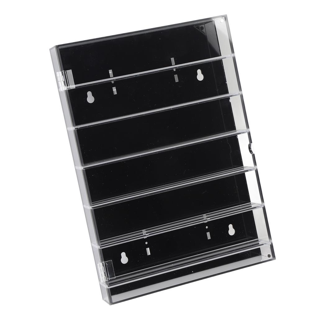 Vitrină Acrilică 240x345x48mm 6 Nivele Montată pe Perete Transparentă Raft de Expunere pentru Unelte de Tăiere