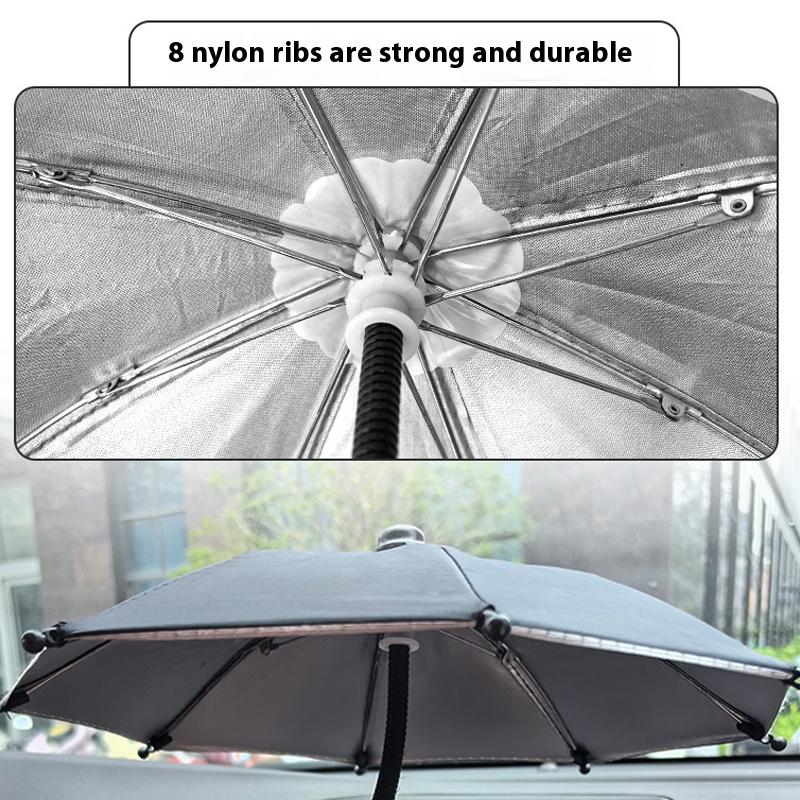 1Pc Metal Hose Can Bending Cell Phone Umbrella Holder With Clip For Sun Shade Cell Phone Sun Protection Shelter From Rain