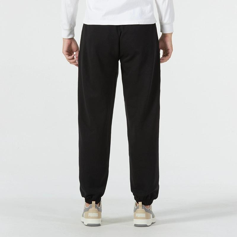 Puma Solid Color Commuter Embroidered Logo Mid-Rise Casual Pants Men bottoms Black 625252-01