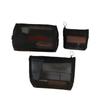 High-Capacity Transparent Makeup Bag Set - Three-Piece Travel Organizer