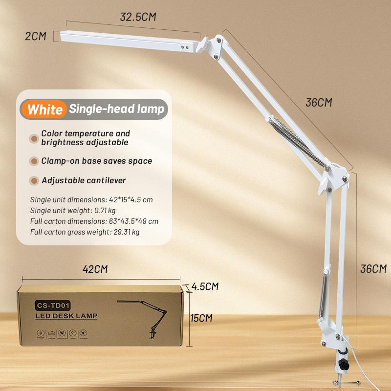 Led Folding Long Arm Eye Protection Lamparas Usb Reading Study Studio Portable Desktop Clip Light Desk Table Lamp for Students