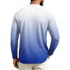 Men's Long Sleeve Raglan T-Shirt with Gradient Design for Casual Everyday Wear