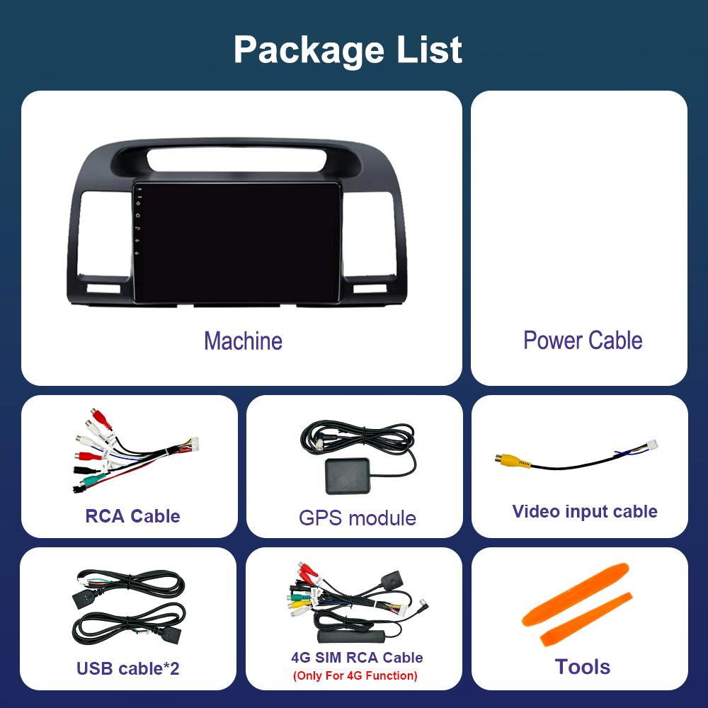 Radio Auto Android 14 Sistem Inteligent Pentru Toyota Camry 5 XV 30 2001 - 2006 Player Multimedia Navigație GPS DSP Stereo