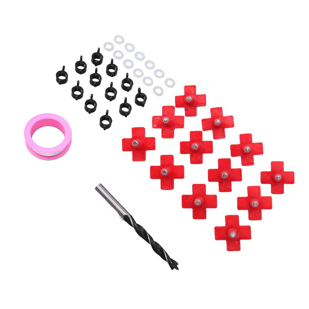 12pcs Chicken Waterer Nipples with Drill Bit Leak Proof Horizontal Side Mount Automatic Poultry Nipples for Ducks Geese