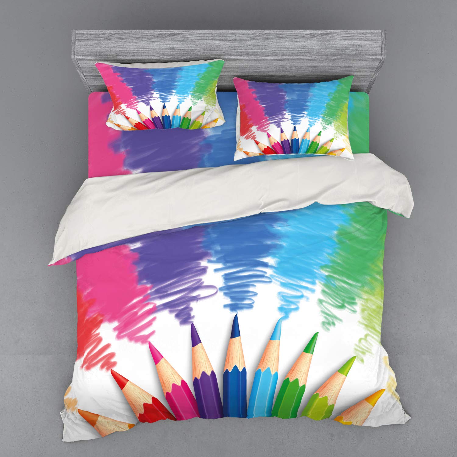 

Duvet Cover Sets for Kids Students Queen King Size Quilt Covers Lightweight Down Room Decor 2 Pillowcase 1 Duvet Cover No Quilt (135x200cm)