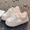 Popular star board shoes women's 2025 spring and summer platform mesh breathable bread shoes Korean version niche versatile sports shoes