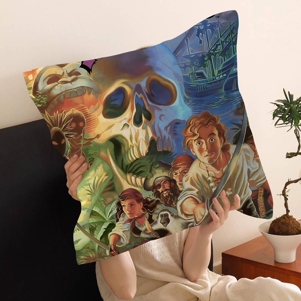Classic Game The Secret Of Monkey Island Pillow Gift Home Office Decoration Pillow Bedroom Sofa Car Cushion Coverpillow Case