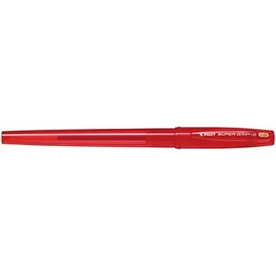 Pilot Super Grip G Ballpoint Cap Medium Red Red Pack of 10 Oil-Based Pen, Type, 1.0mm Point, Barrel, Ink, BSGC-10M-RR,