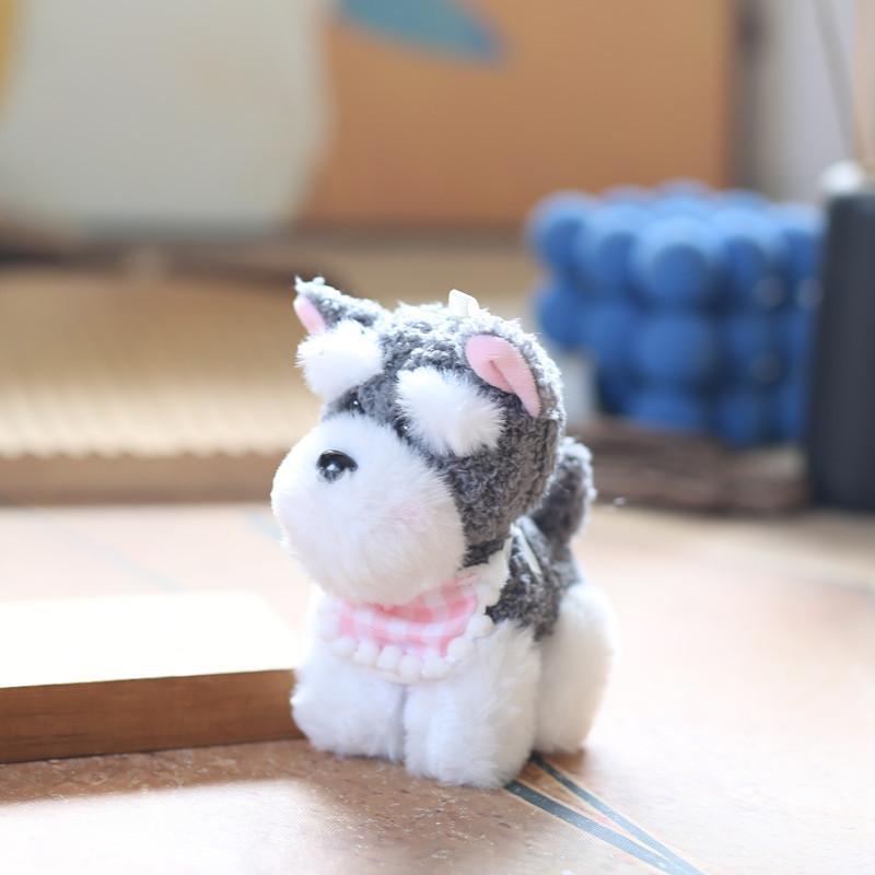 Adorable Plush Schnauzer Keychain Soft Short Plush Cute Dog Bag Charm 12cm