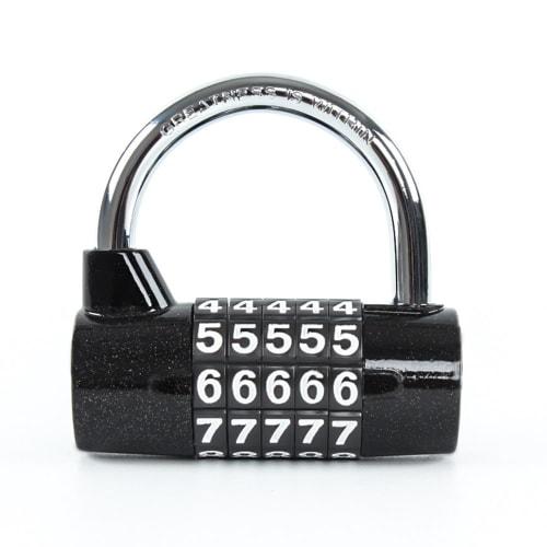 YAVINCOL Password Lock, Padlock, U-Lock, Auxiliary Lock, 5-Digit Adjustable Number Lock, Anti-Theft Combination Lock, Outdoor, School, Business, Wareh
